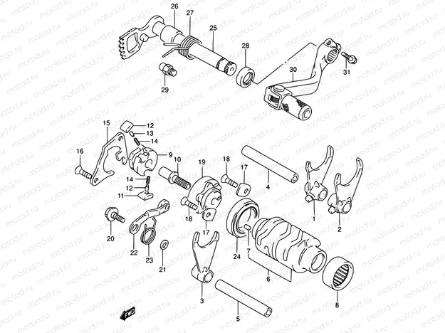 13A - GEAR SHIFTING (MODEL K5/K6)