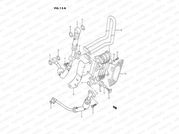 13A - OIL COOLER (OPTIONAL,EXCEPT E18)