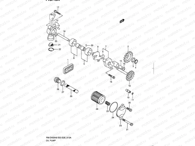 13A - OIL PUMP (RM-Z450L1)