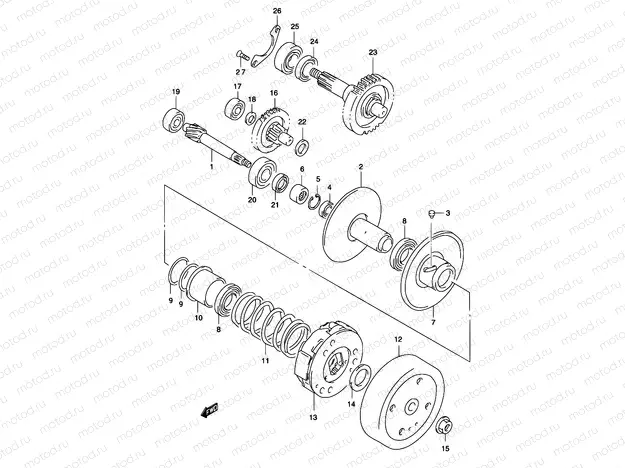 13A - TRANSMISSION (2) (MODEL AY50W K3/K4)