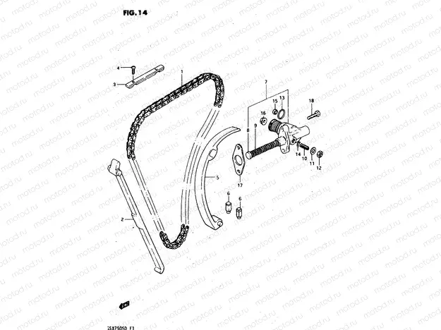 14 - CAM CHAIN (MODEL Z)