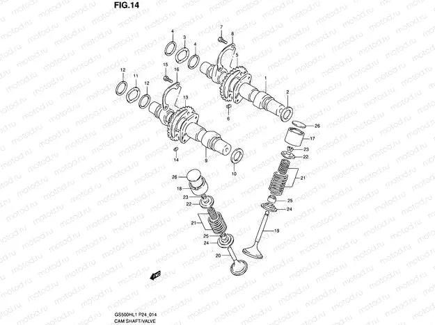 14 - CAMSHAFT-VALVE