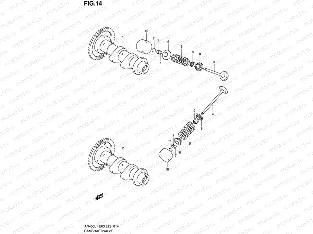 14 - CAMSHAFT/VALVE