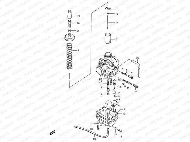 14 - CARBURETOR (MODEL Z/D/F/K)