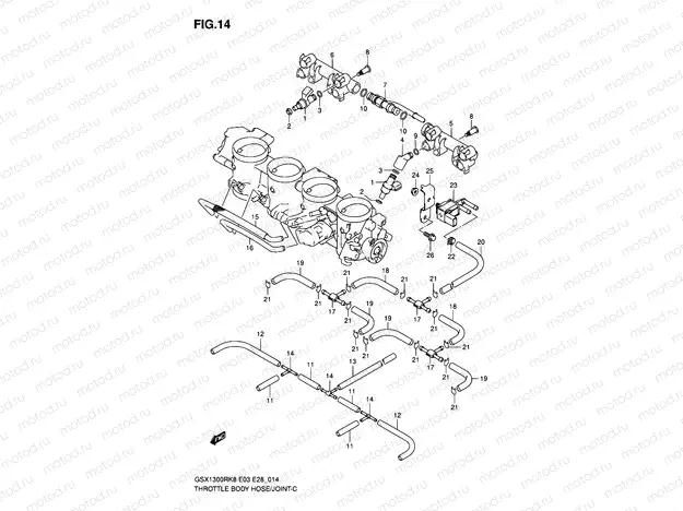 14 - THROTTLE BODY HOSE/JOINT