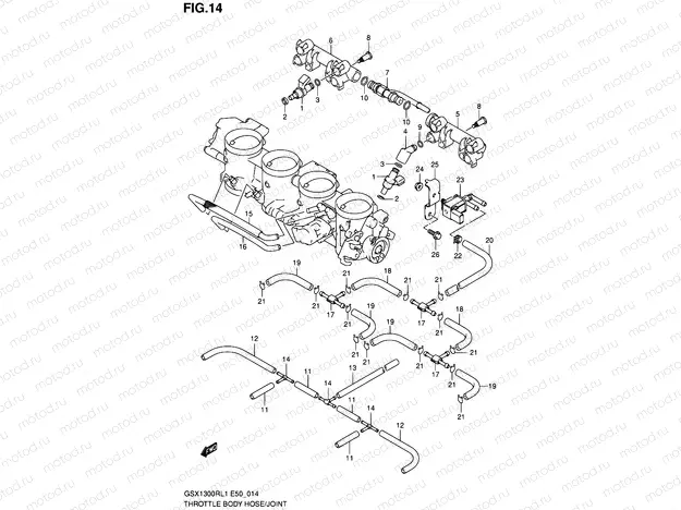 14 - THROTTLE BODY HOSE/JOINT