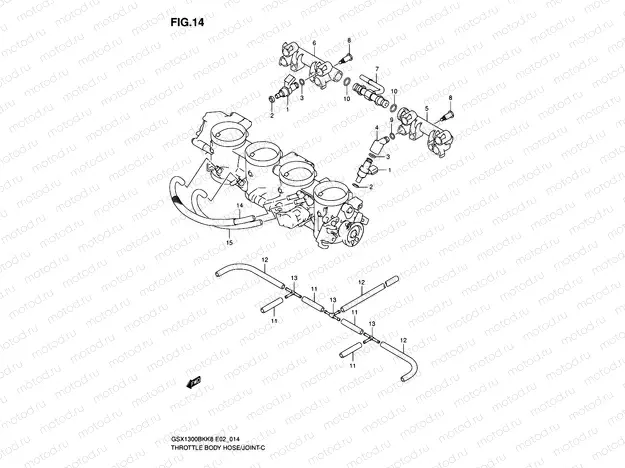 14 - THROTTLE BODY HOSE/JOINT