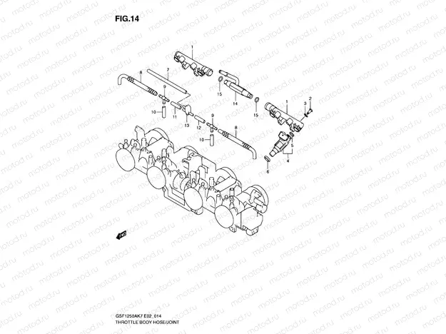 14 - THROTTLE BODY HOSE/JOINT