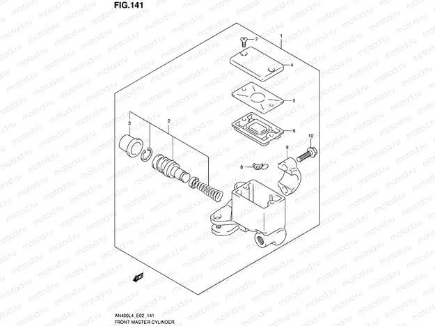 141 - FRONT MASTER CYLINDER (AN400AL4 E19)
