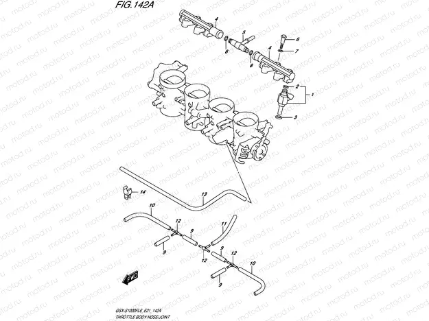 142A - THROTTLE BODY HOSE/JOINT (GSX-S1000FL6 E21)