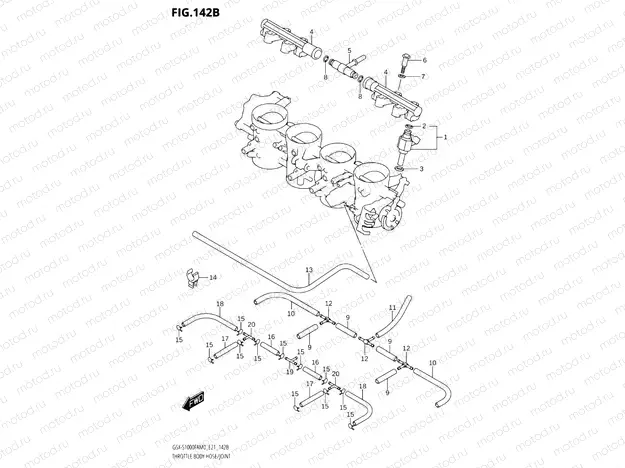 142B - THROTTLE BODY HOSE & JOINT