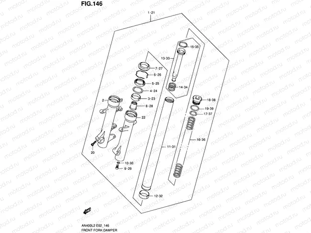 146 - FRONT FORK DAMPER (AN400L2 E02)