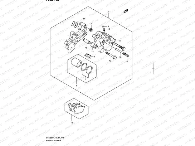 146 - REAR CALIPER (SFV650L1 E24)