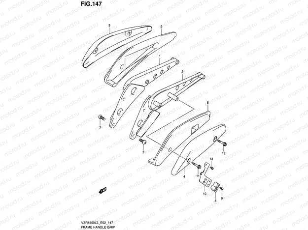 147 - FRAME HANDLE GRIP (VZR1800UFL3 E19)
