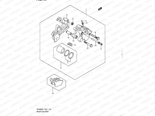 147 - REAR CALIPER (SFV650AL1 E21)