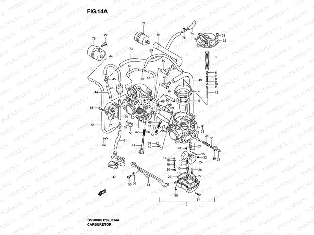 14A - CARBURETOR (MODEL K4/K5/K6)