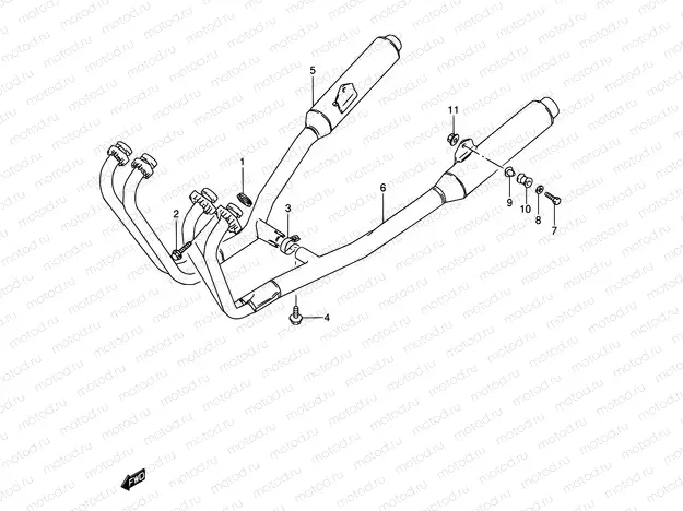 14A - MUFFLER (MODEL K/L/M/N/P/R/S)