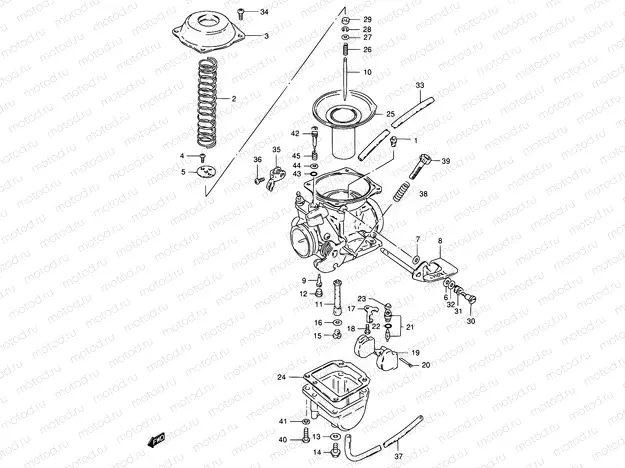 14B - CARBURETOR (MODEL R P37)