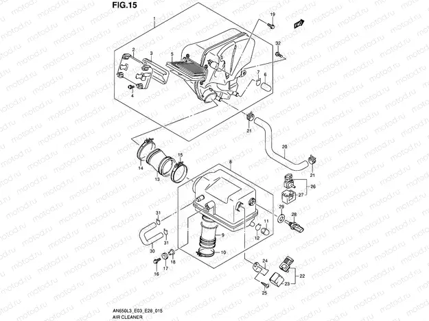 15 - AIR CLEANER (AN650L3 E03)