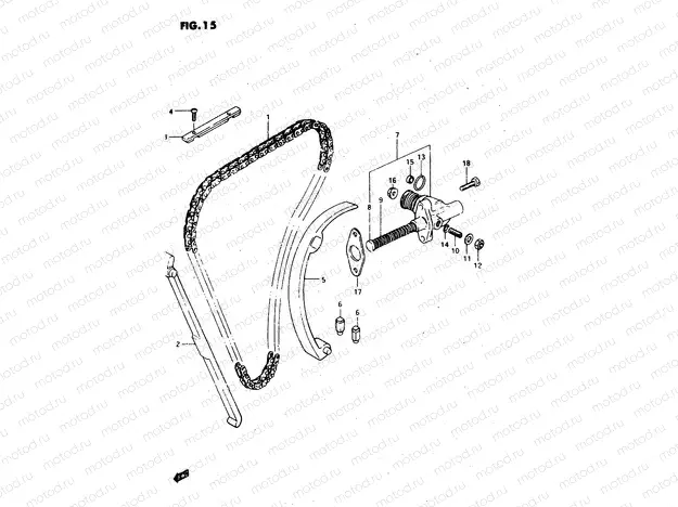 15 - CAM CHAIN (MODEL D)