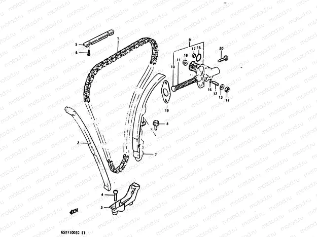 15 - CAM CHAIN (MODEL D)