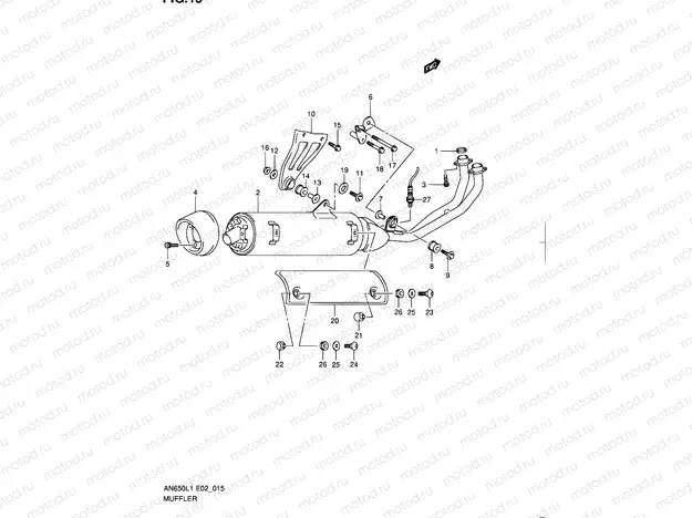 15 - MUFFLER (AN650AL1 E02)