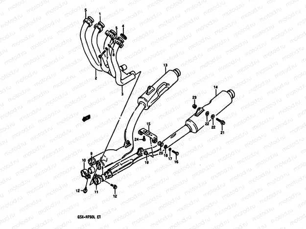 15 - MUFFLER (MODEL J)
