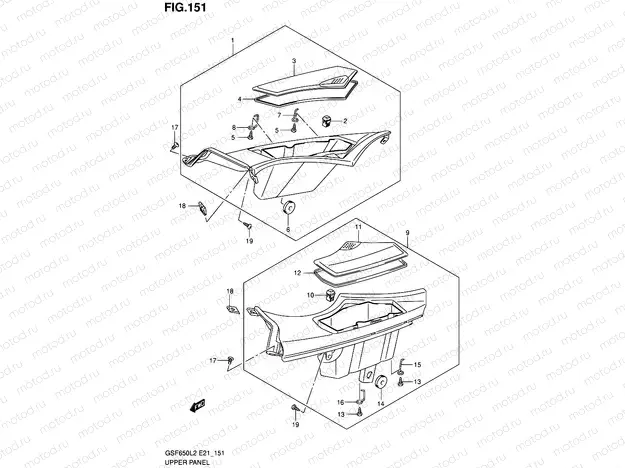 151 - UPPER PANEL (GSF650SL2 E21)