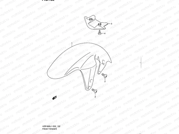 152 - FRONT FENDER (VZR1800UFL1 E19)