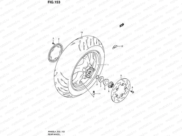 153 - REAR WHEEL (AN400ZAL4 E02)