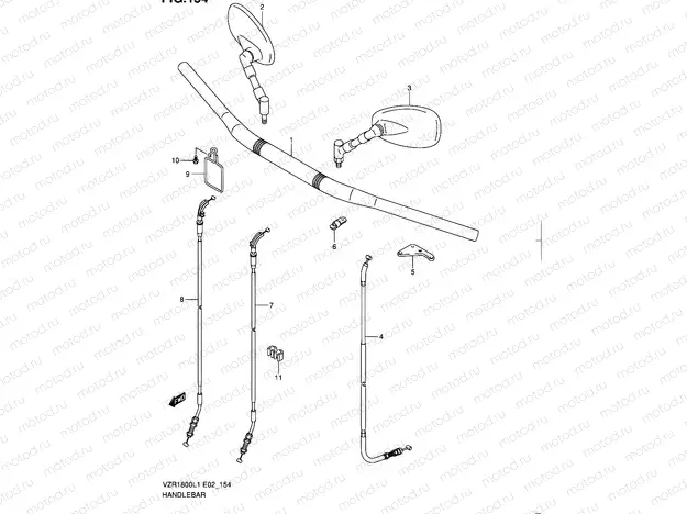 154 - HANDLEBAR (VZR1800L1 E02)