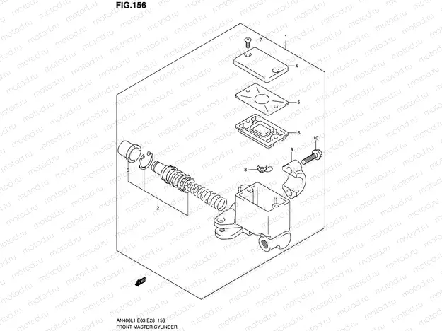 156 - FRONT MASTER CYLINDER (AN400ZAL1 E28)