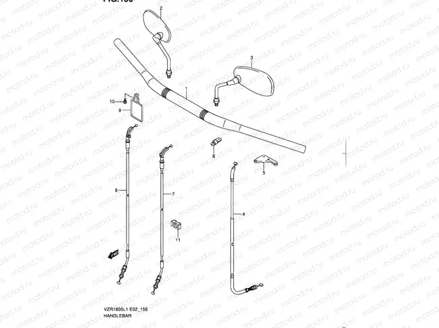 156 - HANDLEBAR (VZR1800L1 E24)
