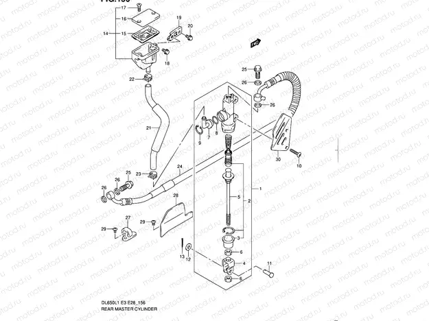 156 - REAR MASTER CYLINDER (DL650L1 E33)