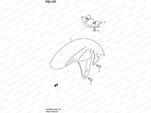 157 - FRONT FENDER (VZR1800L2 E02)