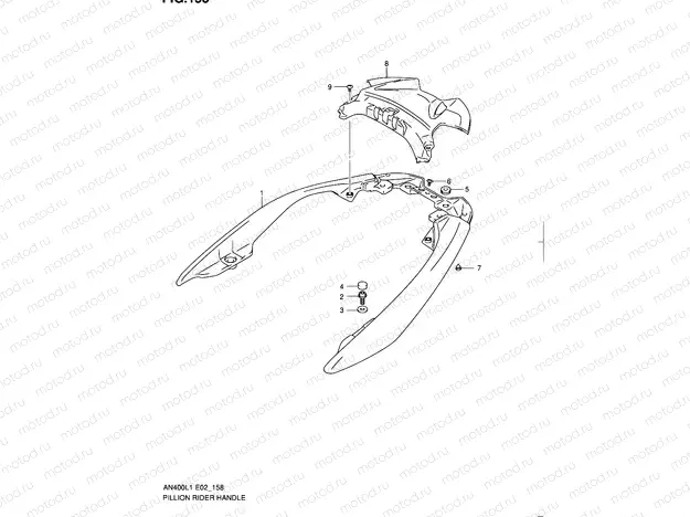 158 - PILLION RIDER HANDLE (AN400L1 E02)