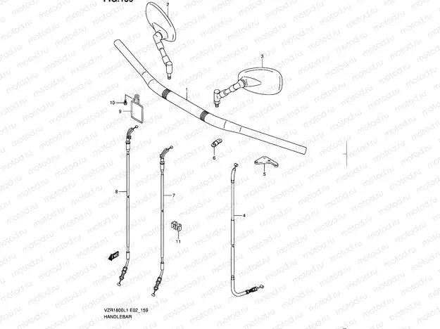 159 - HANDLEBAR (VZR1800ZL1 E19)