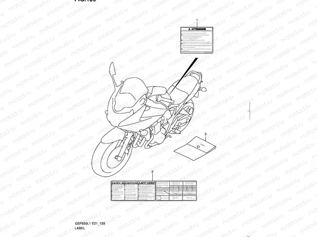 159 - LABEL (GSF650L1 E21)