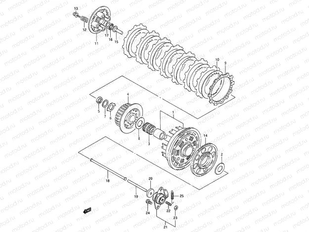 16 - CLUTCH (MODEL J/K/L/M)