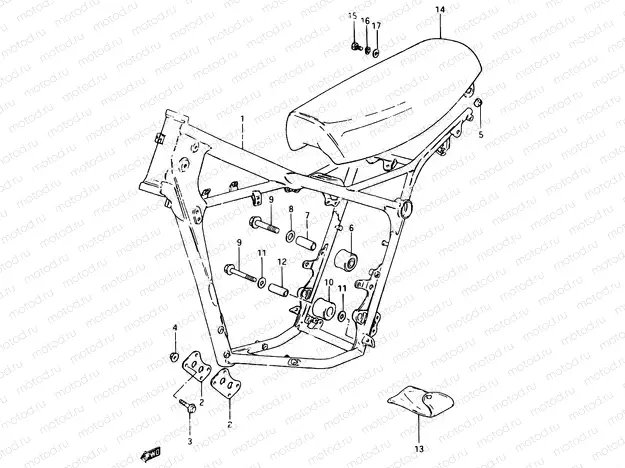 16 - FRAME - SEAT (MODEL E)