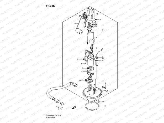 16 - FUEL PUMP (MODEL K6/K7/K8)