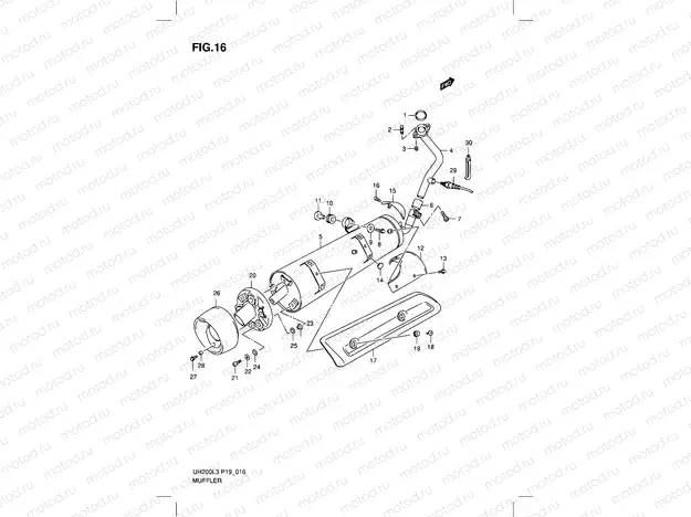 16 - MUFFLER (UH200ZR)