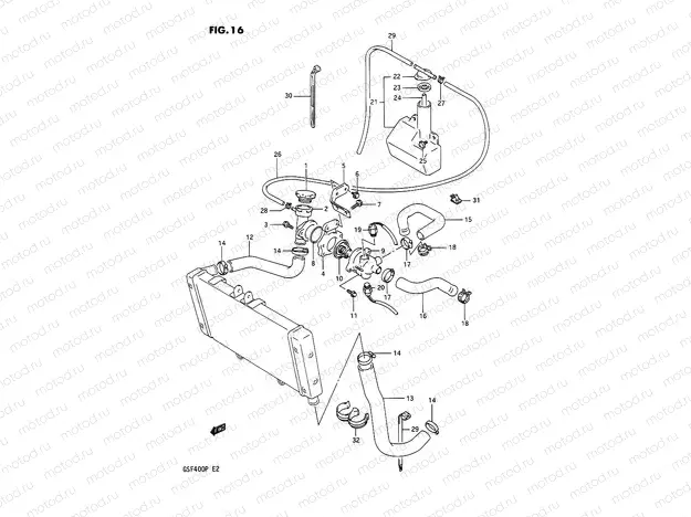 16 - RADIATOR HOSE