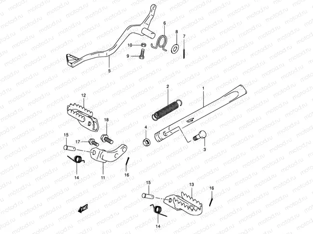 16 - STAND - BRAKE PEDAL