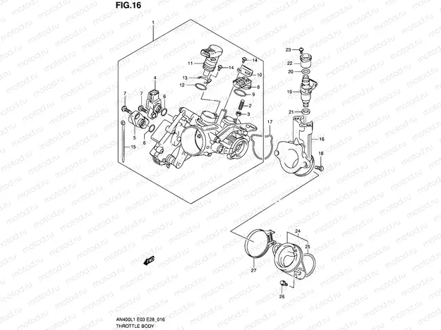16 - THROTTLE BODY (AN400L1 E03)