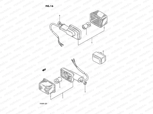 16 - TURN SIGNAL LAMP (E06,E24)
