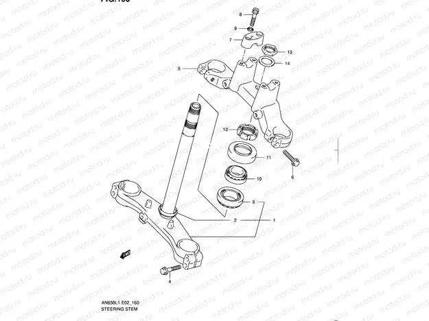 160 - STEERING STEM