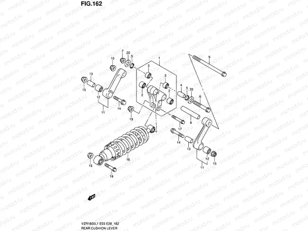 162 - REAR CUSHION LEVER (VZR1800L1 E03)