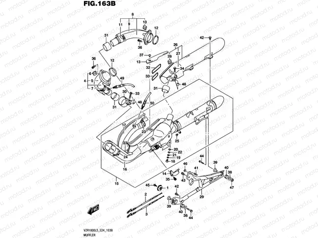 163B - MUFFLER (VZR1800BZL5 E24)