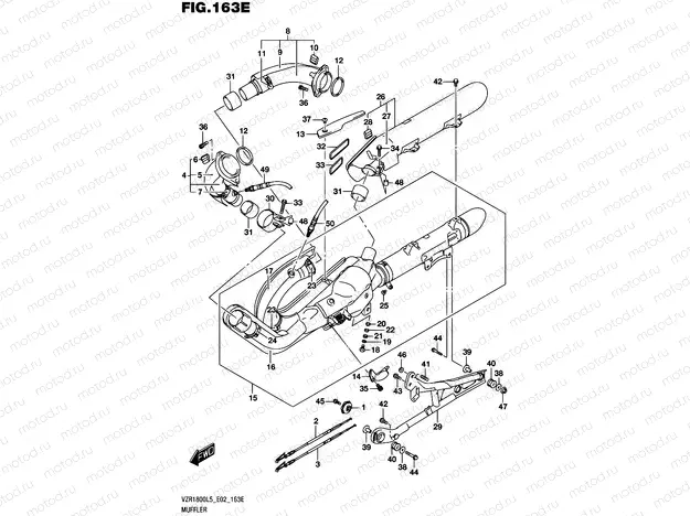 163E - MUFFLER (VZR1800BZL5 E19)